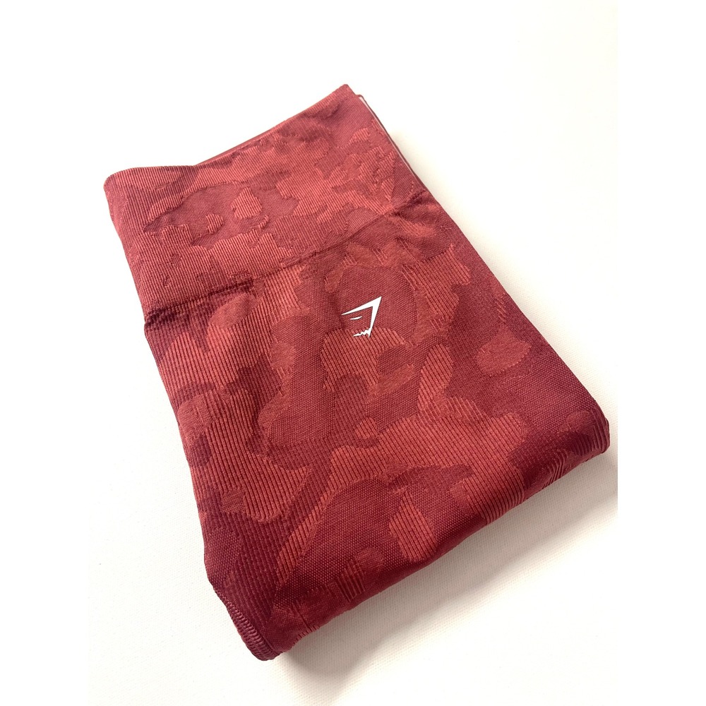 Gymshark Womens Camo Seamless Leggings Red Camouflage High Waist Small